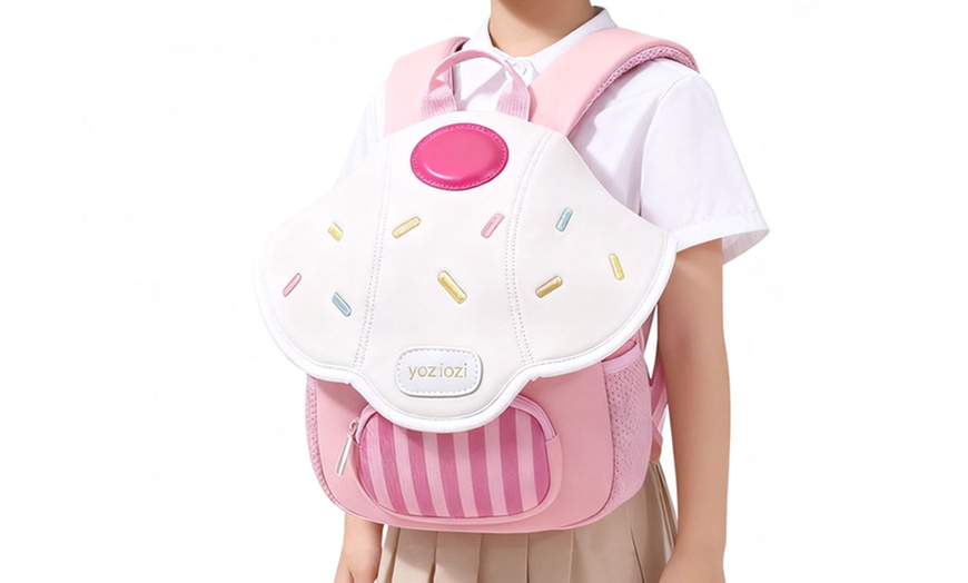 Image 12: Mushroom Design Kids' Backpack with Adjustable Straps