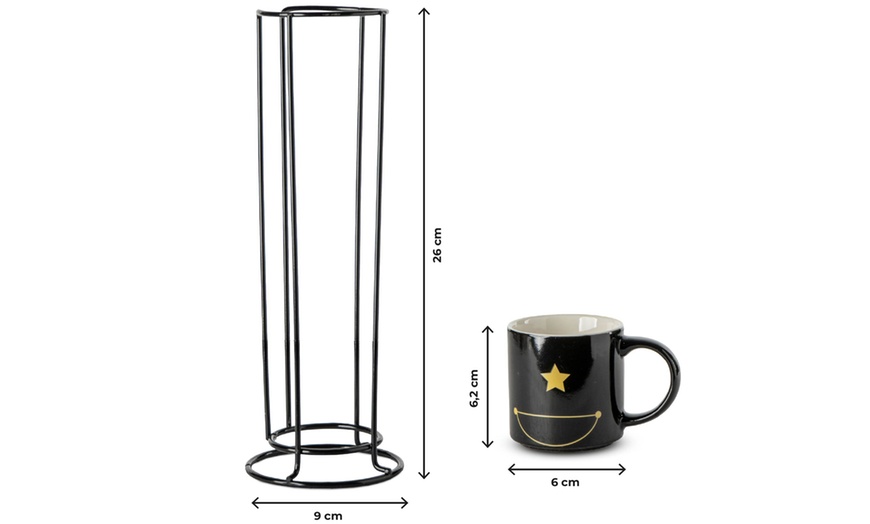 Image 4: Set di 4 tazzine da caffè in stile natalizio