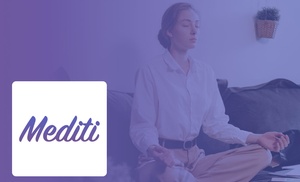 Mediti: medytacja, odpoczynek, relaks, stres – dostęp na 1-12 miesięcy Mediti: medytacja, odpoczynek, relaks, stres – dostęp na 1-12 miesięcy