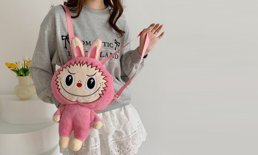 Image 1: Labubu Inspired Backpack or Crossbody Bag