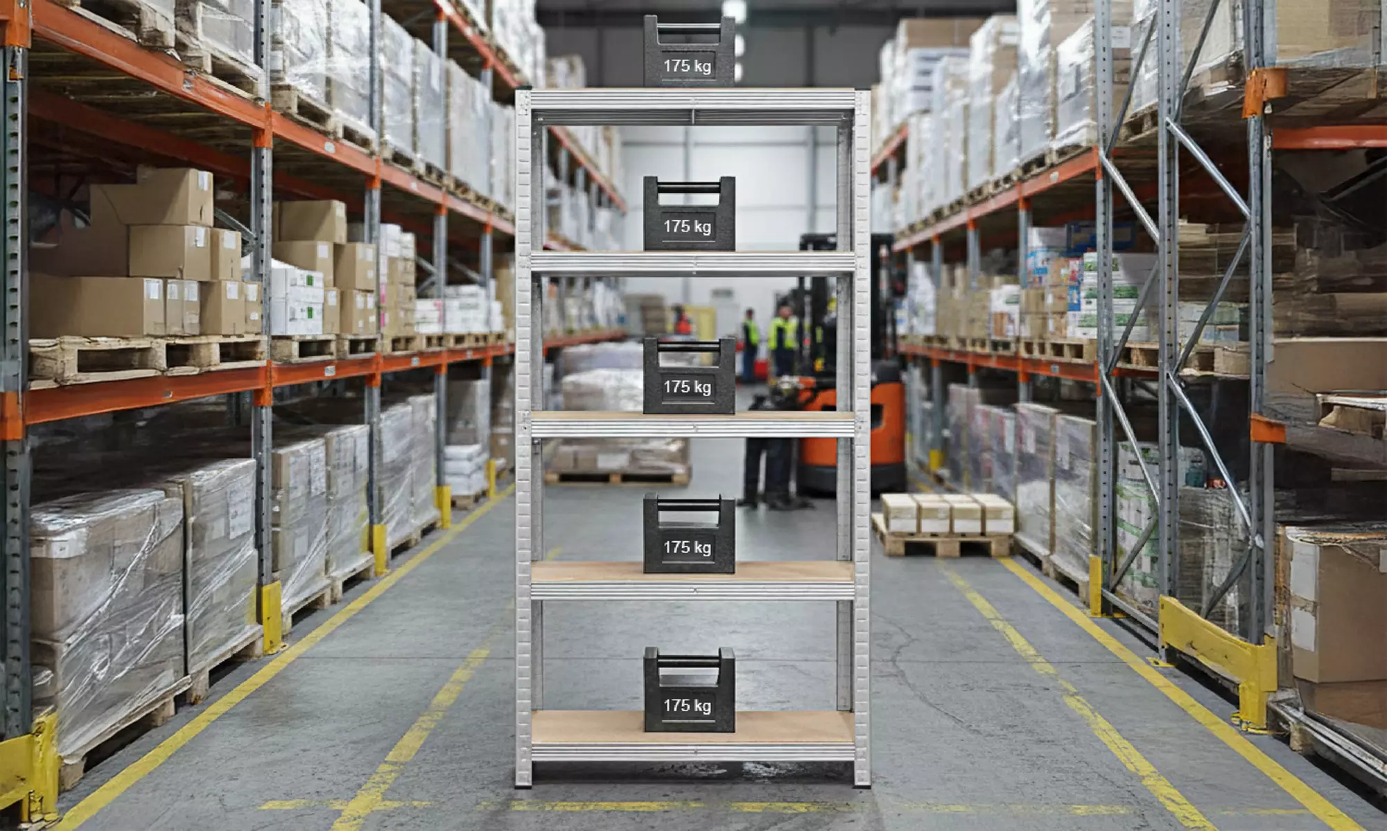 Set di 2 scaffali in metallo