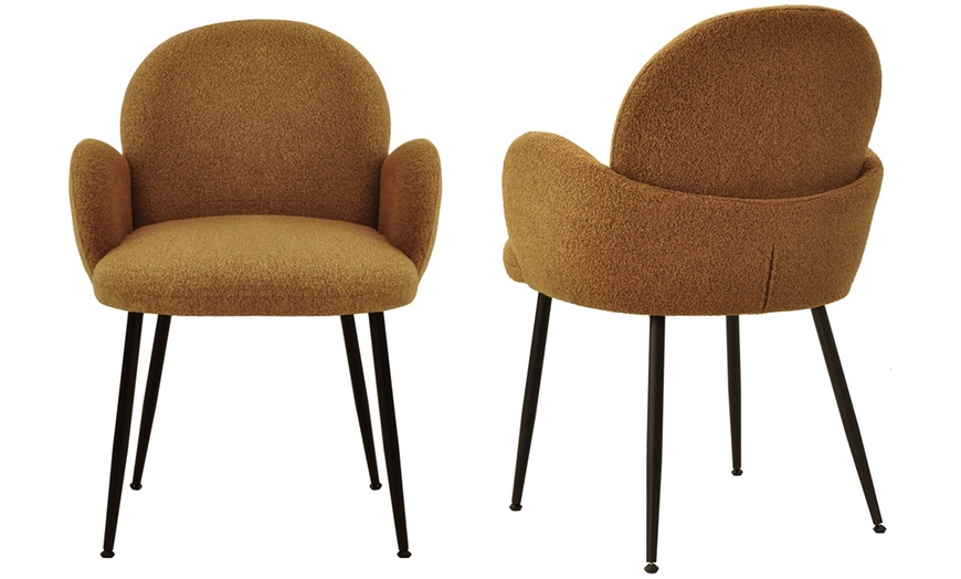 Image 26: Lot de 2 fauteuils de table "Alicia" en tissu Cozy de Doosense 