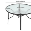 Image 7: Outdoor Rippled Tempered Glass Coffee Table with 4 Styles