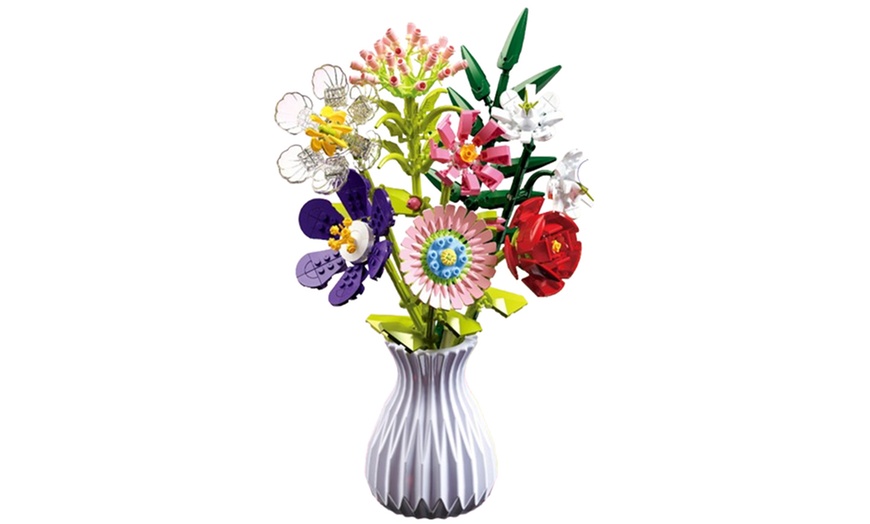Image 3: Set di mattoncini da costruzione Bouquet ispirato ai Lego