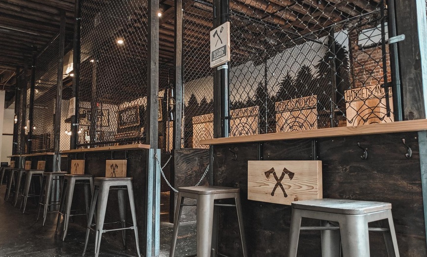 Image 1: 2-Hour Axe Throwing Fun with Expert Instruction for 2, 4, or 6 Adults