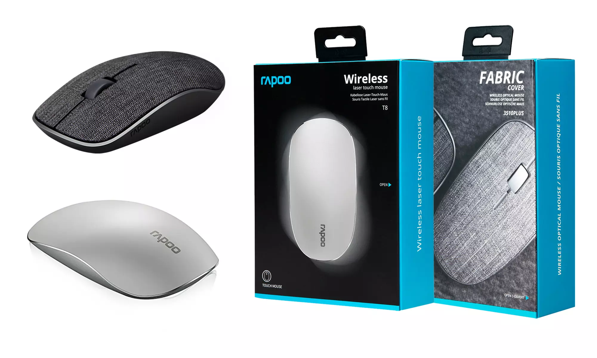 Souris optique ou laser tactile sans fil Rapoo - Primary Image