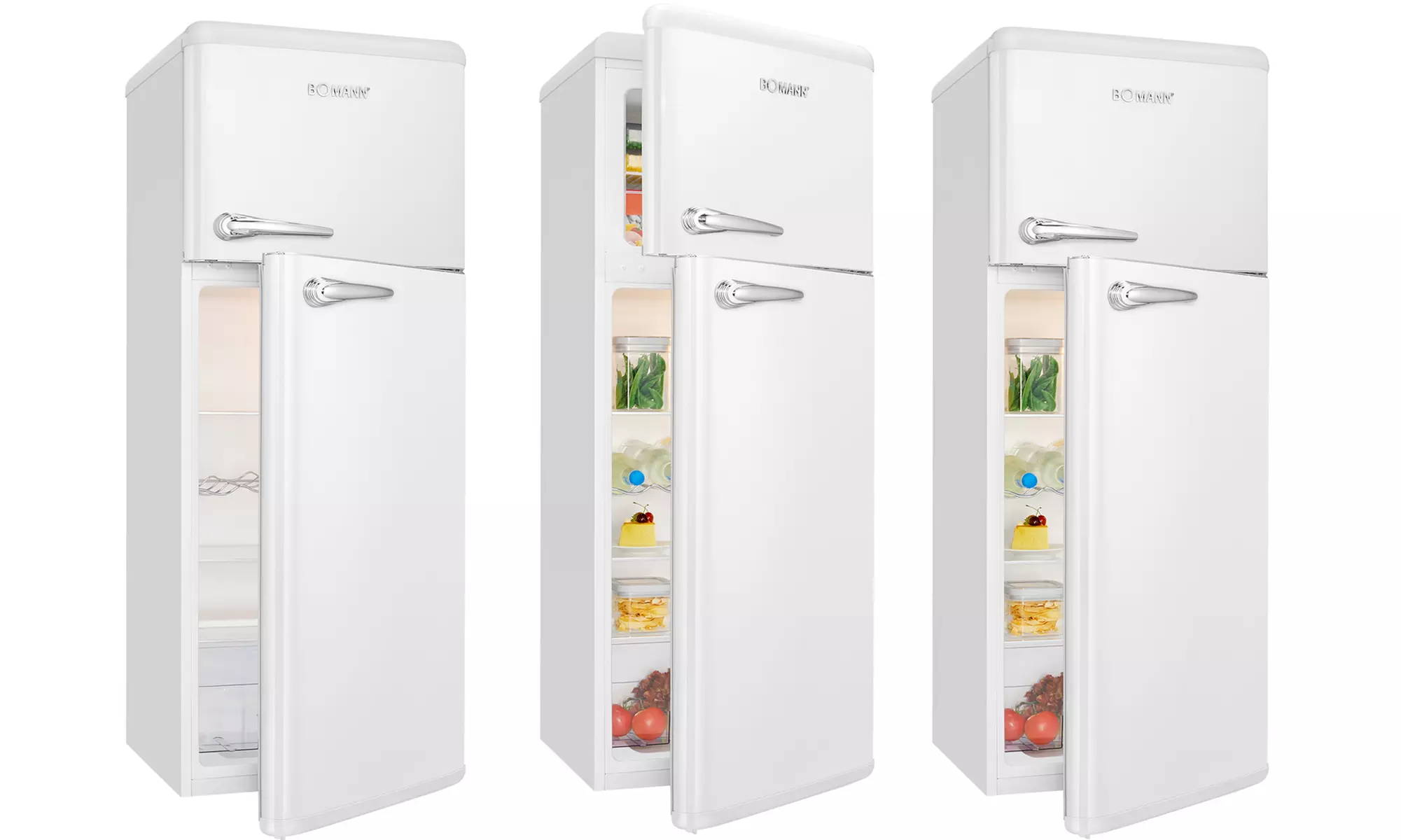 Réfrigérateur et congélateur style rétro Bomann 208 L