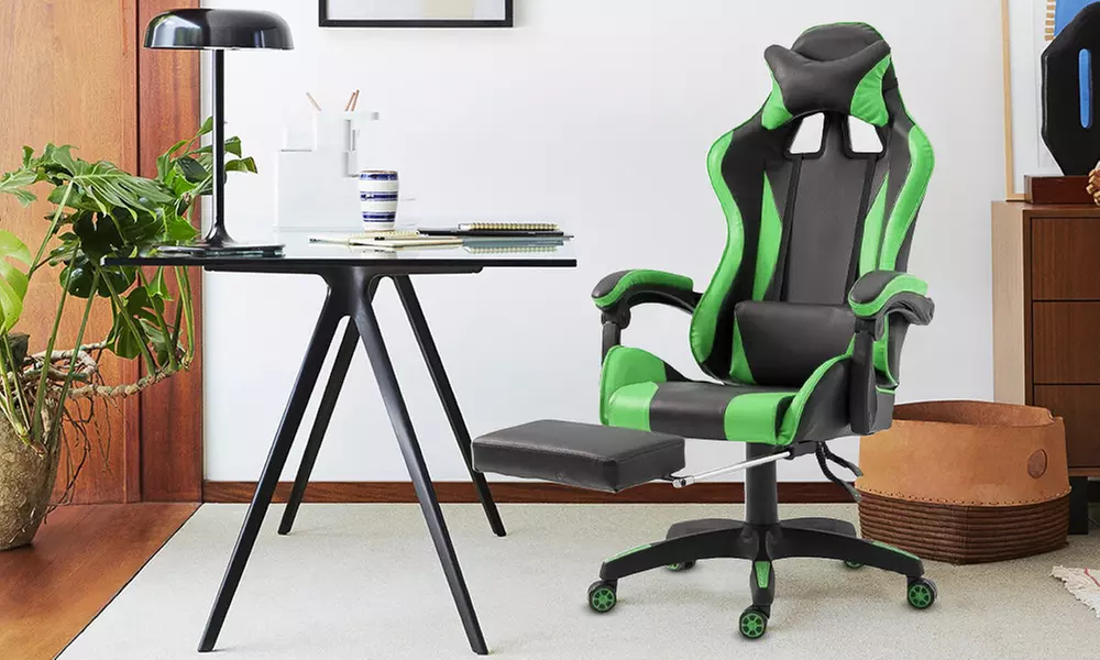 Sedia ufficio Gaming Azrace con poggiapiedi