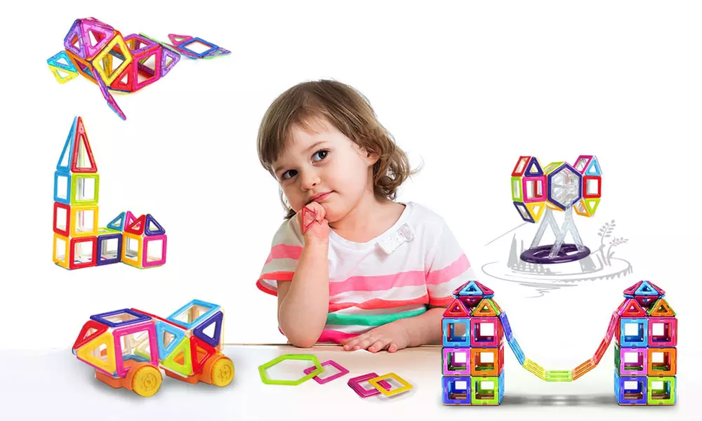One or Two 76-Piece Magnetic Construction Sets - Primary Image
