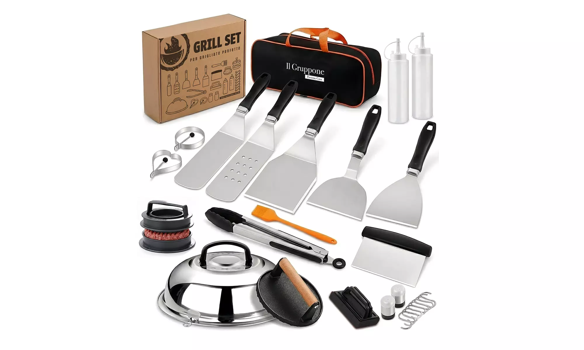 Set completo de 27 piezas para barbacoa