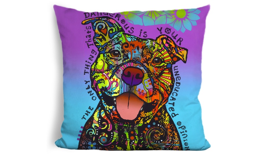 Decorative Dog & Quote Throw Pillow by Dean Russo | Groupon