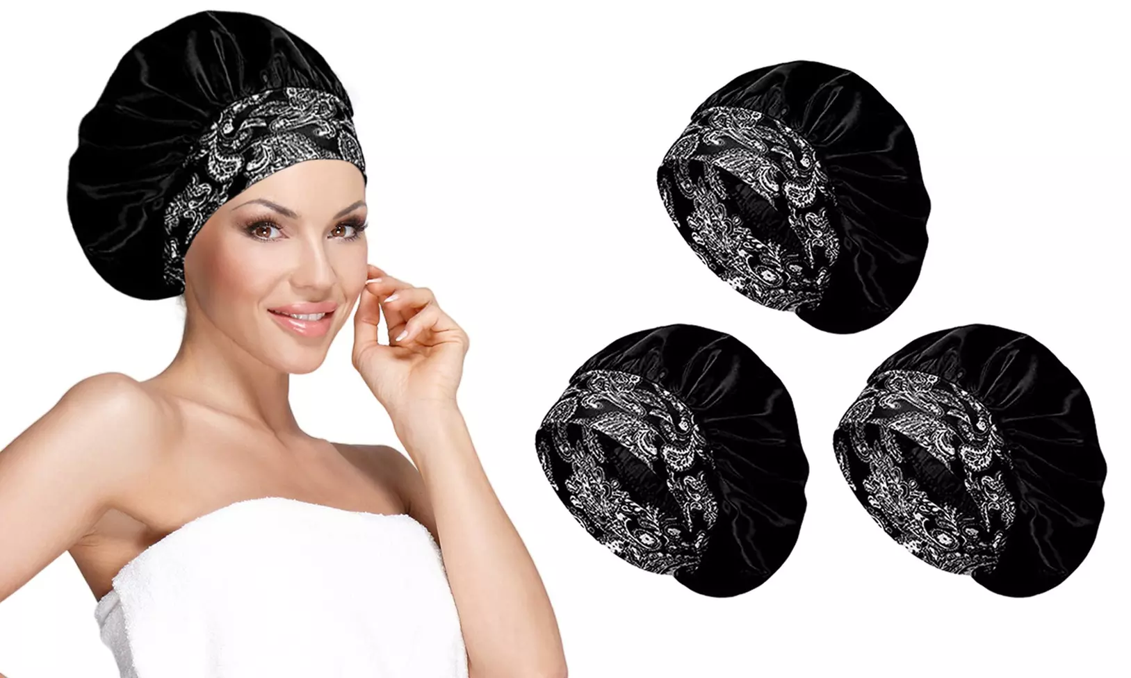 Women's Silky Satin Head Scarf Hair Wrap Cap Hat Headband Sleeping Bonnet