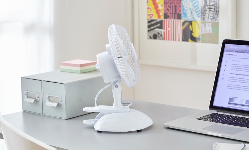 Image 2: Neo Mini Clip Base Mount Desk Fans
