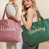 Image 1: Custom Mother’s Day Tote Bag | Embroidered Tote Bag for Mom