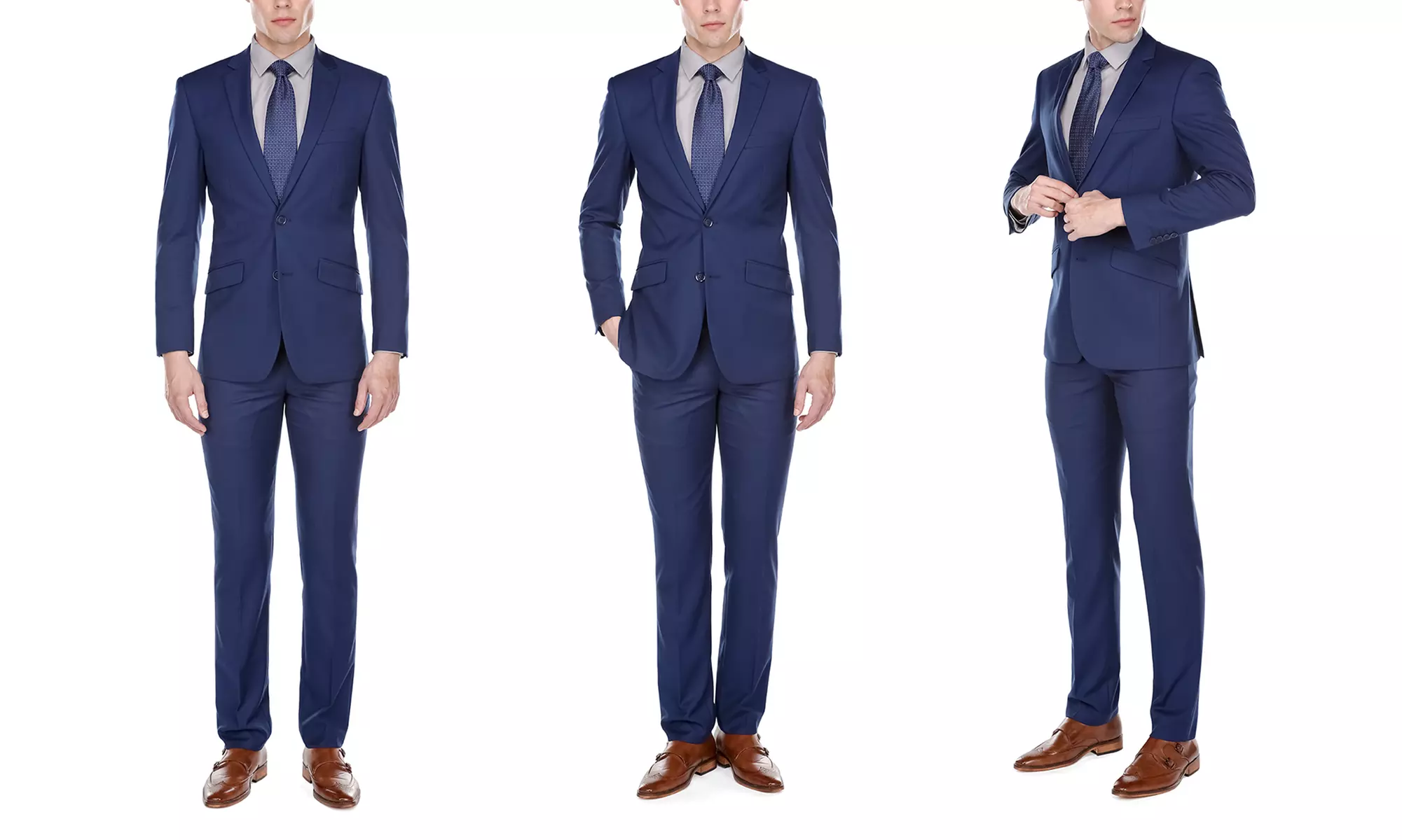 Fino Uomo Men's Slim Fit Suit (2-Piece) - Second Medium