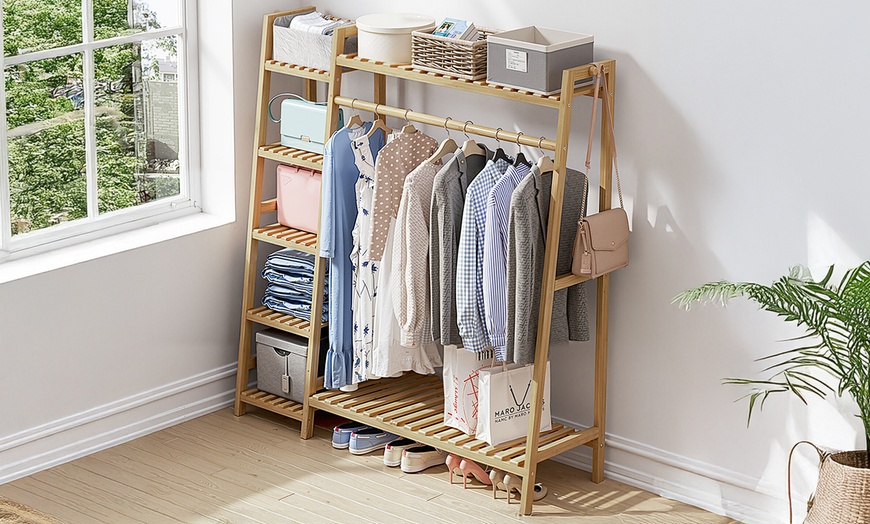 Image 2: Bamboo Garment Racks 