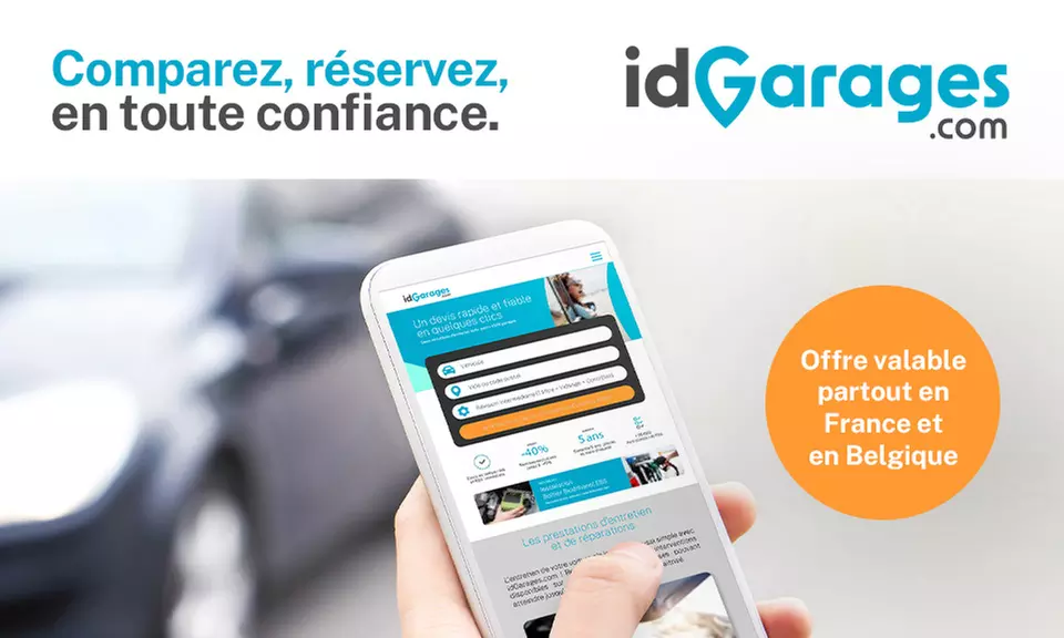 Bon d'achat de 10, 25, 50 ou 75 € qui donne droit à 20, 50, 100 ou 150 € sur idGarages.com (50% de réduction) - Second Medium