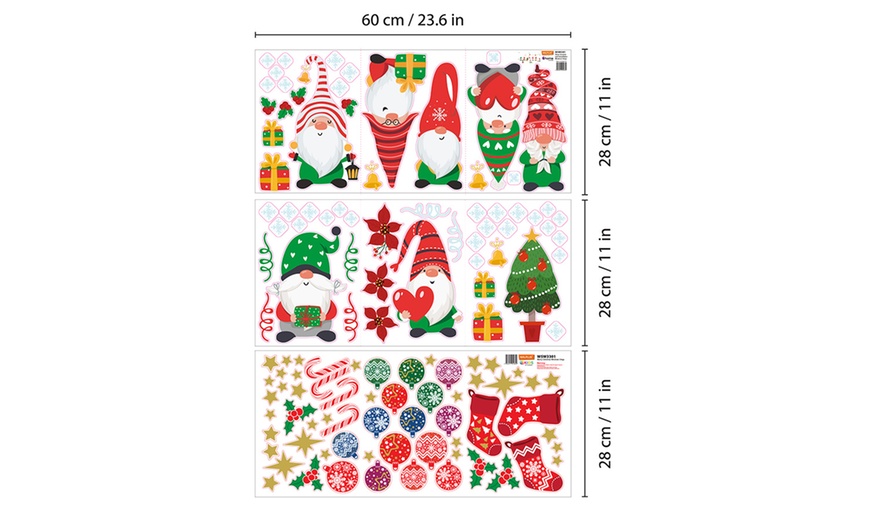 Image 11: Christmas Window Clings Set