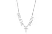 Ladies Stainless Steel Faith, Believe, And Cross Necklace - Second Medium