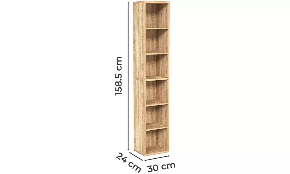 Levede 6-Tier Freestanding Bookcase