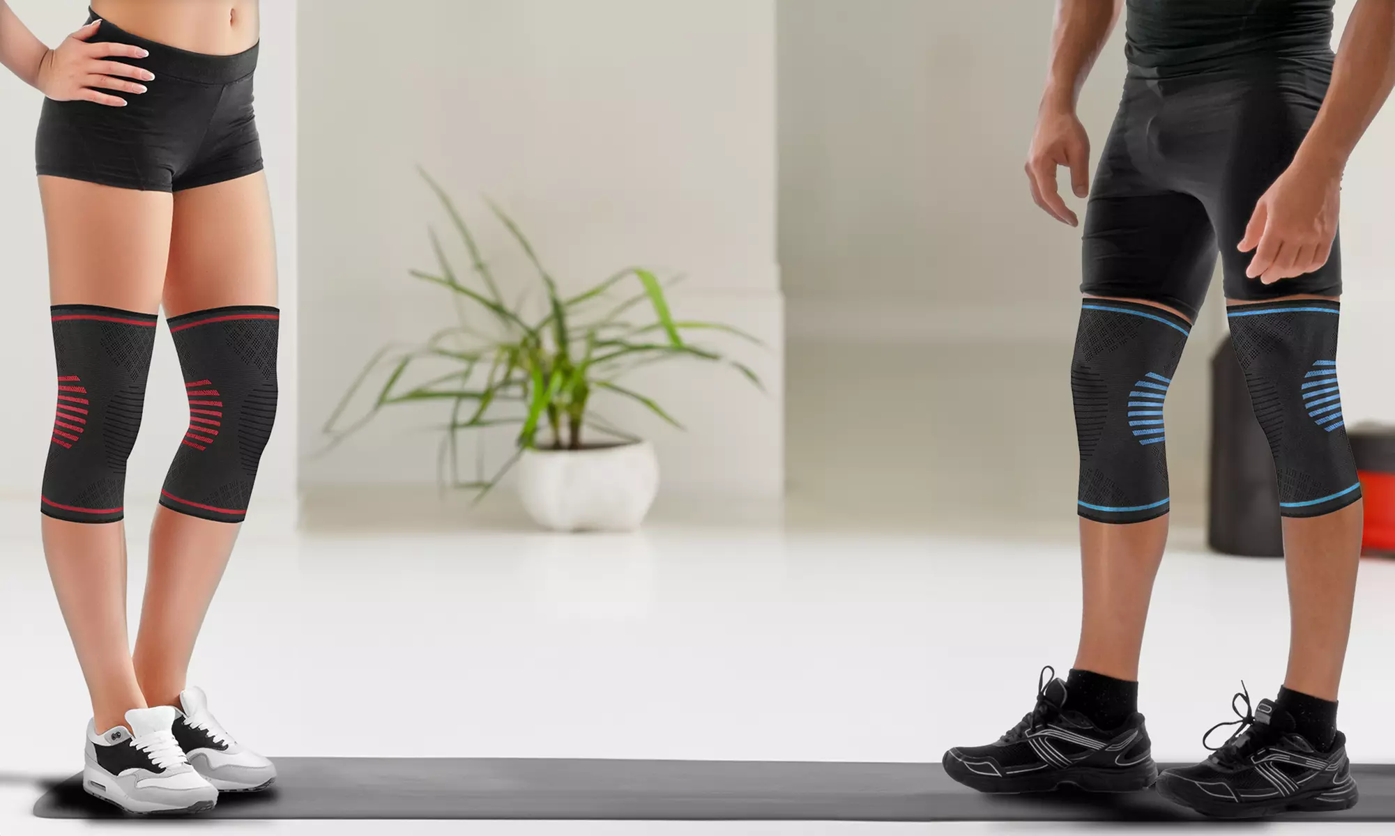 DCF Knee Compression Targeted Sleeve with Gel Grip (1-Pair)