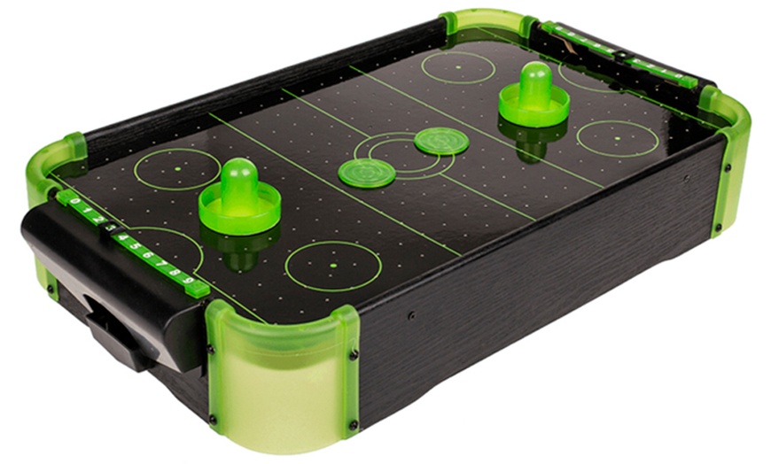 Image 3: Glow-in-the-dark air hockey bordspel