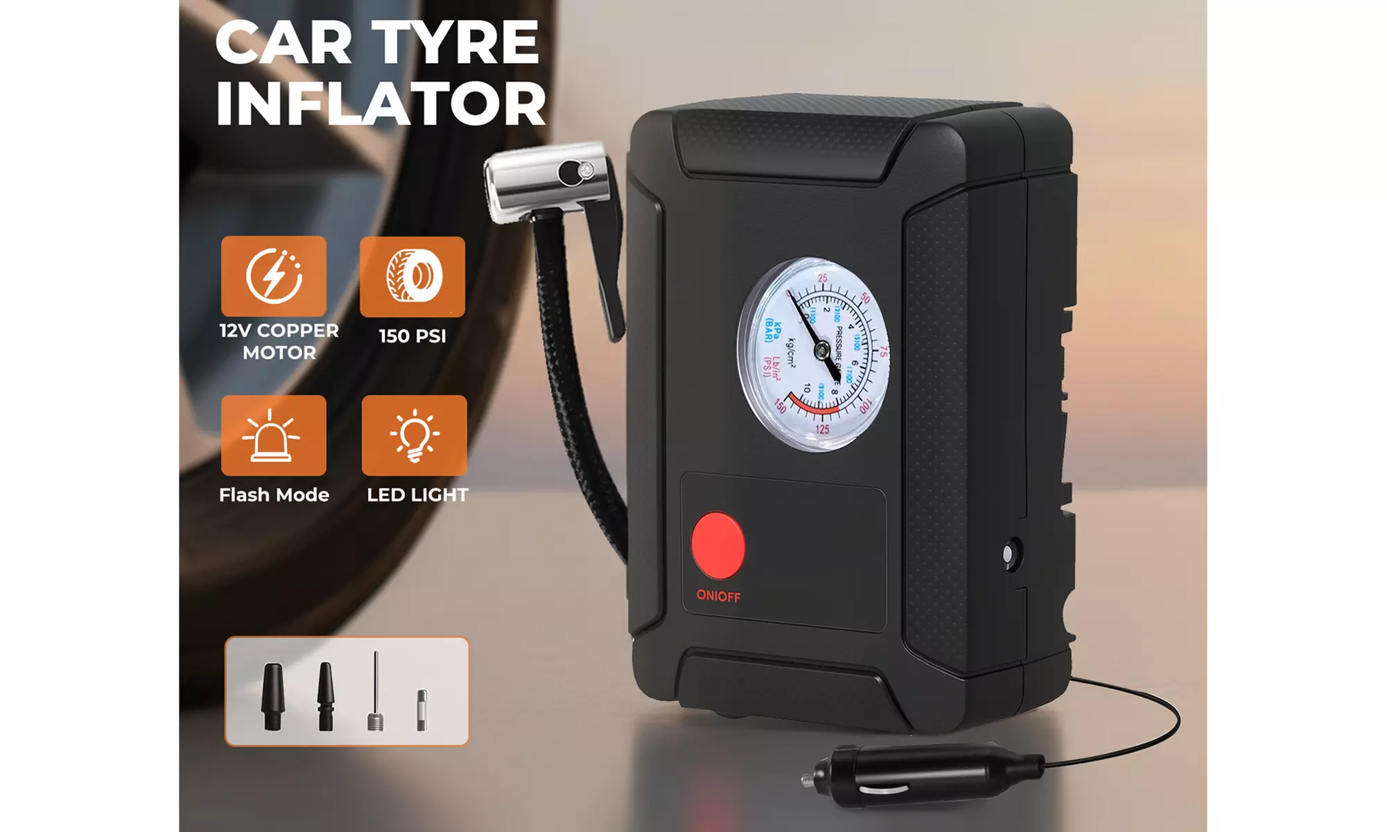 Manan Portable Digital Tire Inflators and Air Compressors