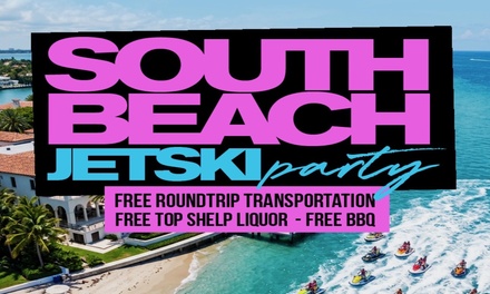 Pool Party Only - South Beach Jetski Party Bus Open Bar Food Miami