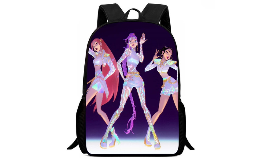 Image 16: KPop Demon Hunters Inspired Backpack Set 