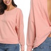 Image 3: Women's Open Keyhole Back Sweatshirt