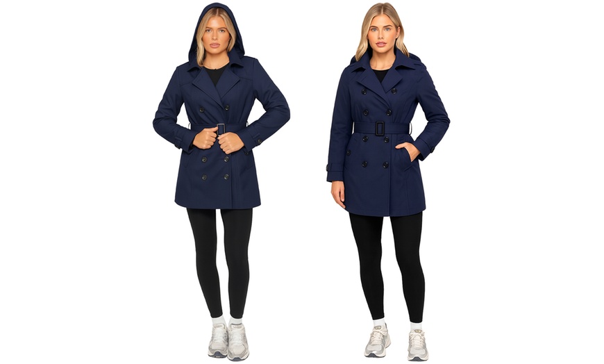 Image 5: Enzo Women's Trench Coat; Water-Resistant and Stylish Design