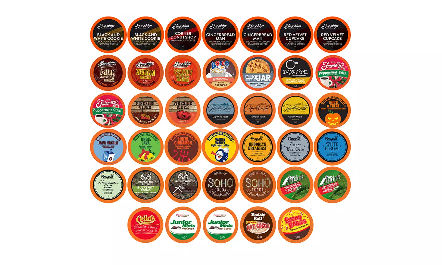 Two Rivers Coffee Variety Sampler Pack K-Cup Brewers, 40 or 100 Count