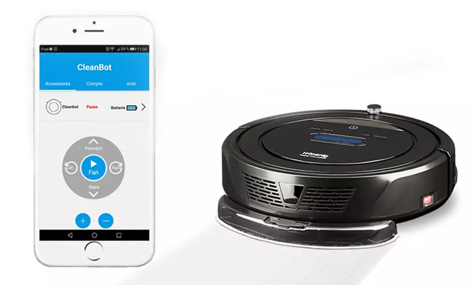 Robot aspirateur laveur connecté avec application wifi H.Koenig - Primary Image