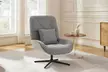 HOMCOM 360° Swivel Chenille Accent Chair with Lumbar Pillow - Image 5