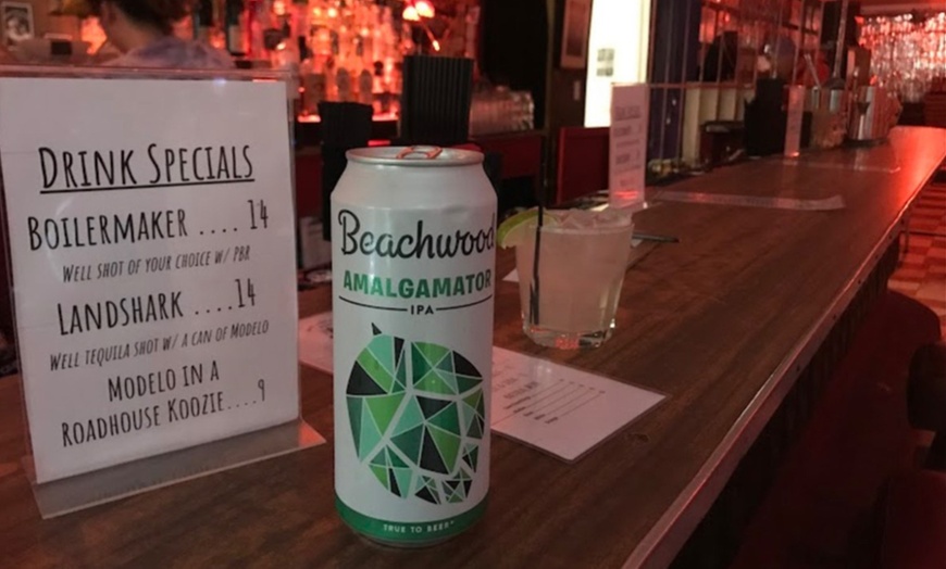 Image 1: Enjoy 2 or 4 Drinks and $25, $50 or $75 Gift Card to the Record Store 