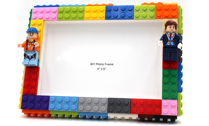 Image 2: DIY-Baustein-Fotorahmen mit 2, 3 oder 4 Baustein-Charakteren