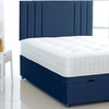 Image 7: Plush Velvet Ottoman Gas Lift Bed with Memory Spring Mattress
