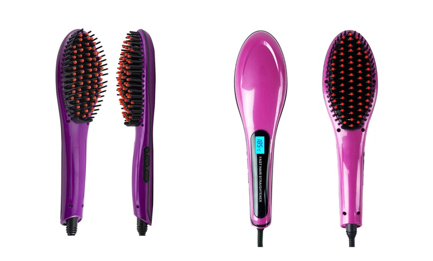 Image 13: Electric Hair Straightening Brush