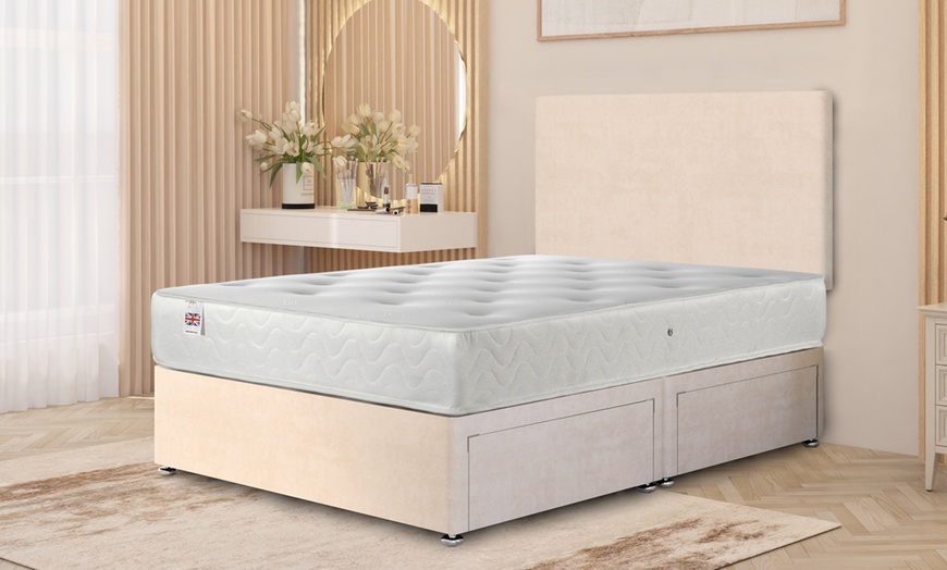 Image 14: Plush Velvet 4-Drawer Divan Bed Set