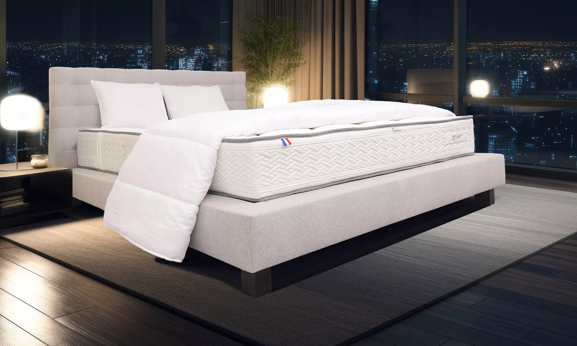 Matelas "Iris" de Luxury Literie de 20 cm et sommier