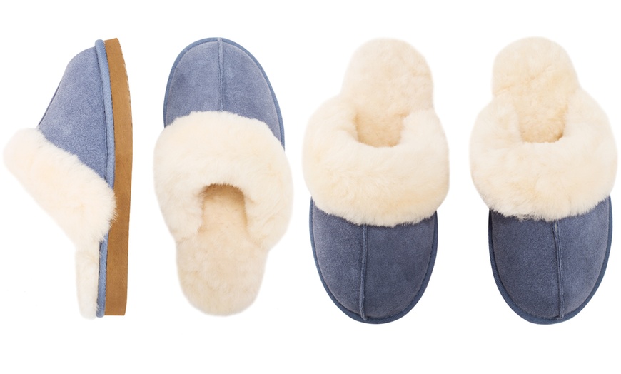 Image 20: Women's Sheepskin-Lined Slippers