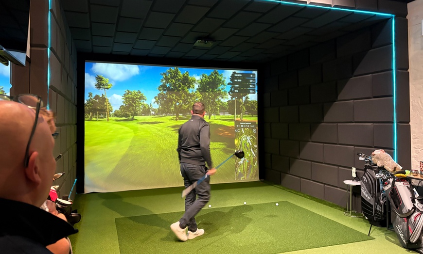 Image 1: Enjoy One or Two Hour Golf Sessions with Trackman Sim for up to 6
