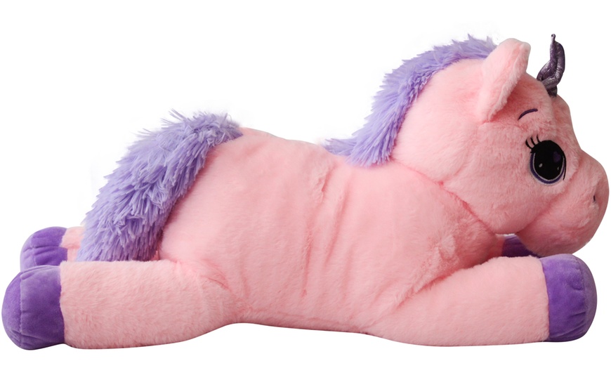 Image 7: 30cm Large Lying Soft Stuffed Unicorn Plushie