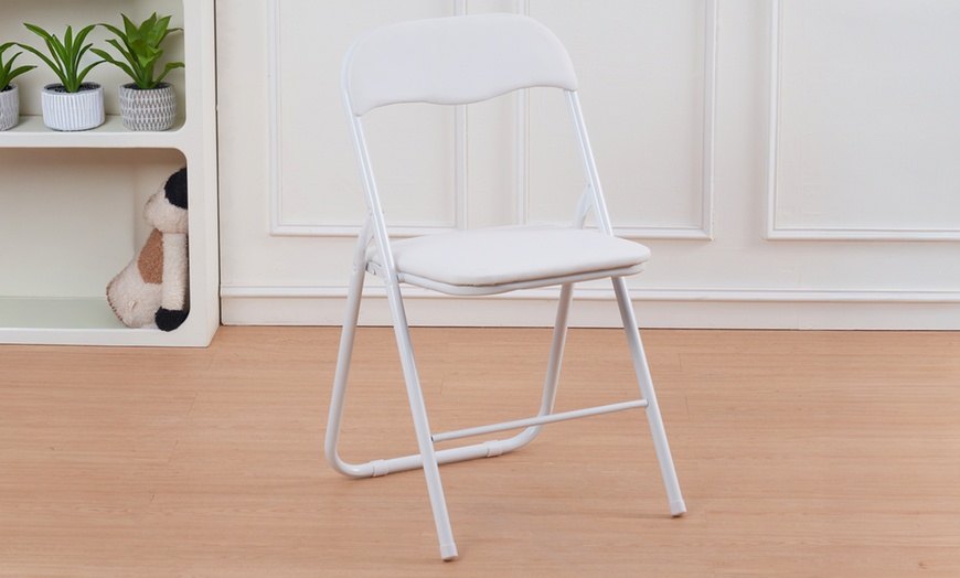 Image 7: 6er-Set Klappstühle mit Metall-Rahmen