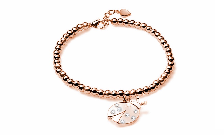 Image 2: Bracciale in acciaio con charm 