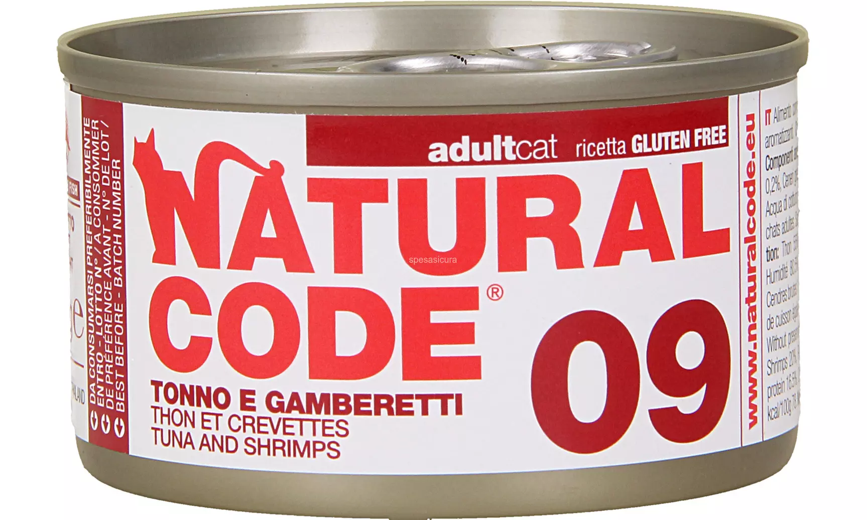 60 lattine di cibo umido per gatti Natural Code