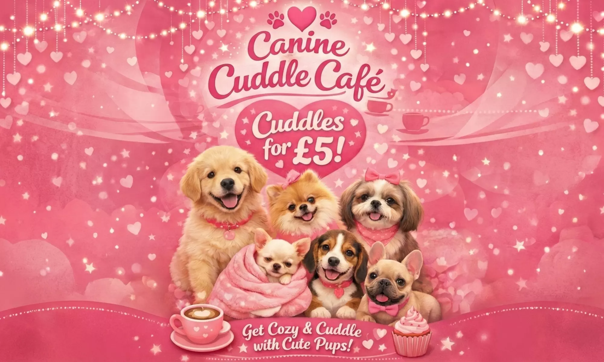 Dog-Friendly Cafe Entry & Afternoon Tea for Two or Four with Cuddles
