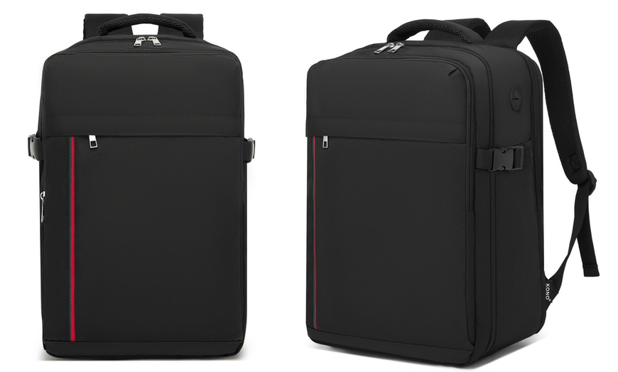 Image 2: Mochila de cabina con ribete rojo