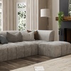 Image 1: Lena 3 Seater Fabric Sofa