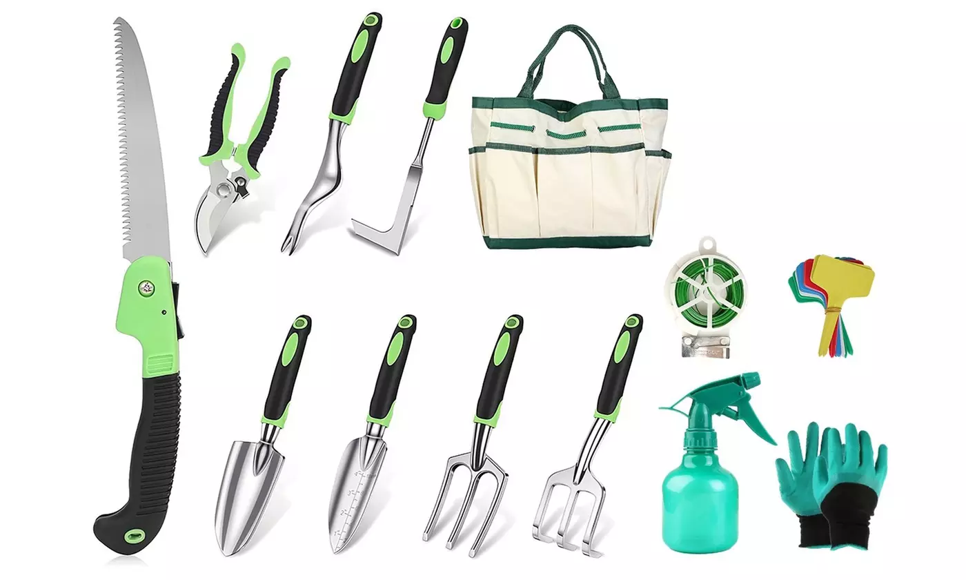 iMounTEK 13-Piece Heavy Duty Garden Tool Set Aluminum Alloy Gardening Hand Tools
